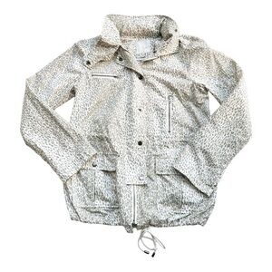 Joie Barker Anorak Grey Leopard Print Size‎ Medium